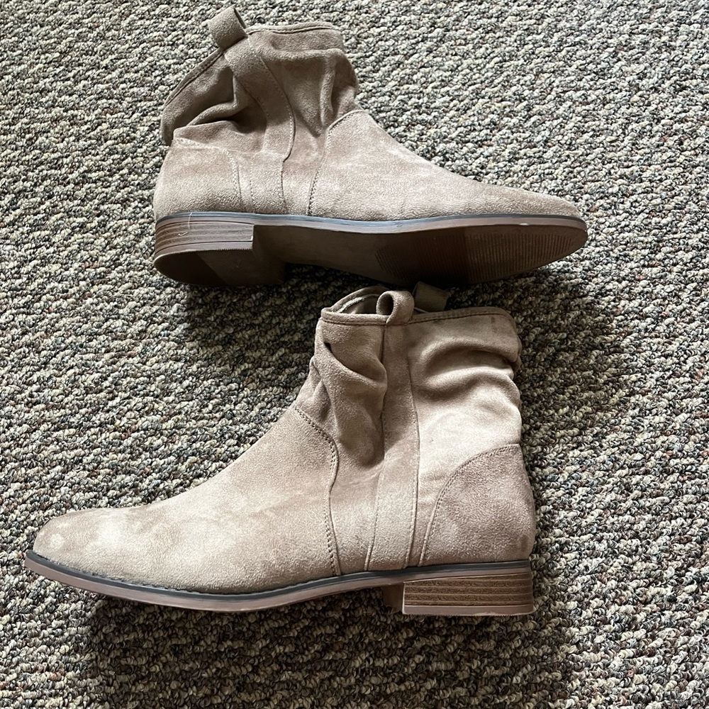 So Taupe Suede Ankle Boots